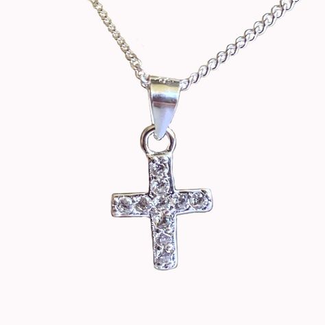 Collar Dije Cruz de Plata-0