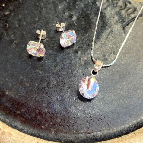 Conjunto de Plata con Circón-1