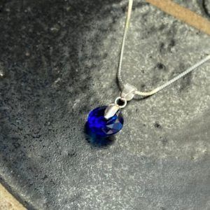 Conjunto de Plata con Circón Azul-2