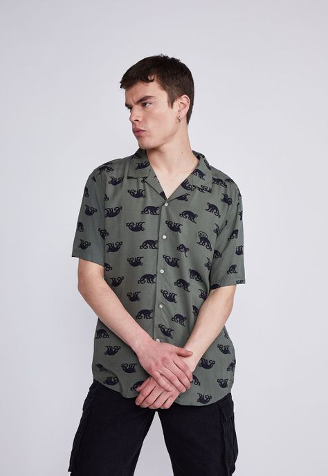 Camisa Hombre Verde Monos Sioux-0