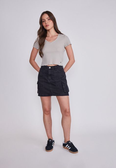 Polera Mujer Crudo Escote V Sioux-3