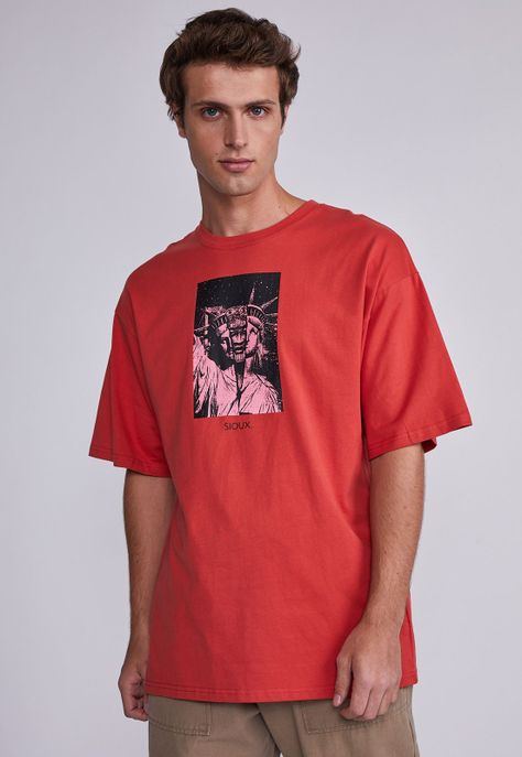 Polera Hombre Rojo Resistence Sioux-0