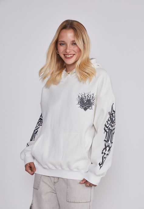 Poleron Mujer Heart Blanco Sioux-2