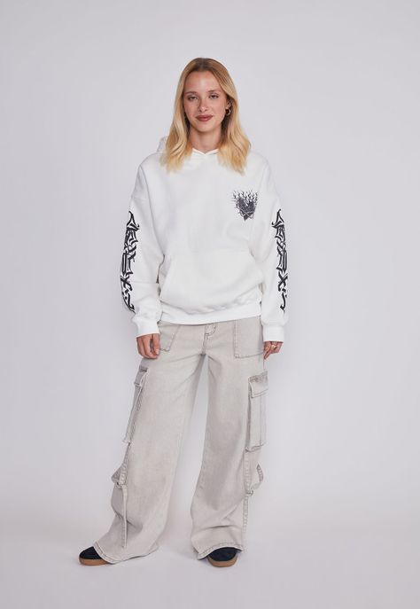 Poleron Mujer Heart Blanco Sioux-4