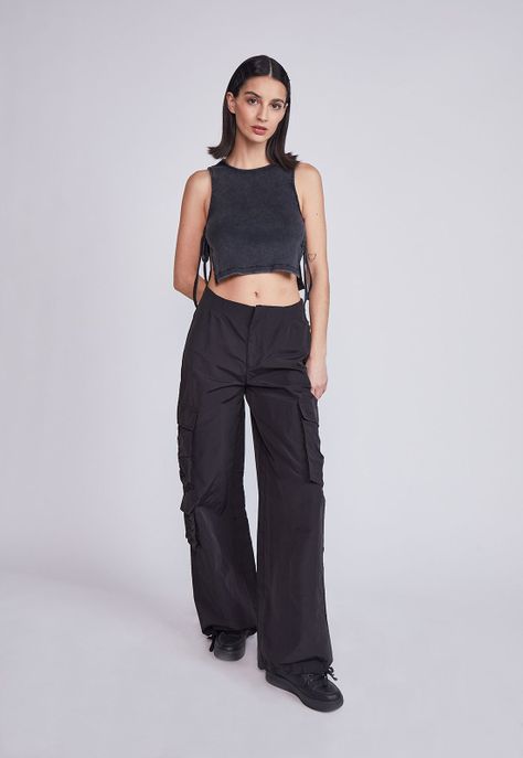 Polera Mujer Amarra Negro Sioux-3