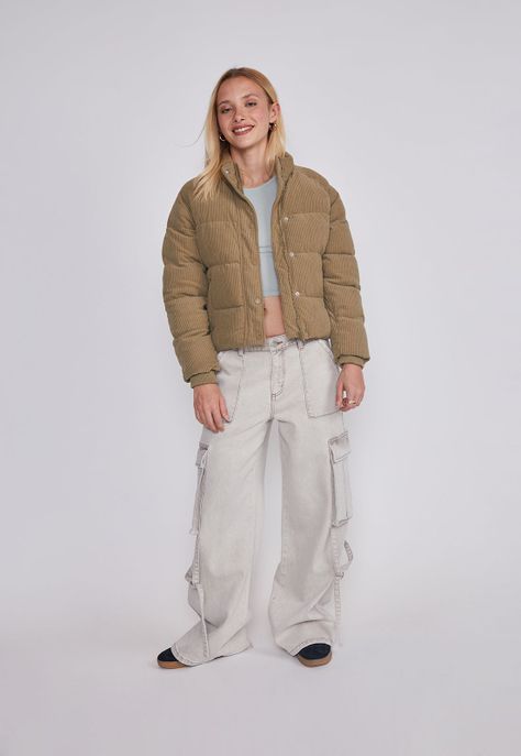 Chaqueta Mujer Acolchada Verde Sioux-4
