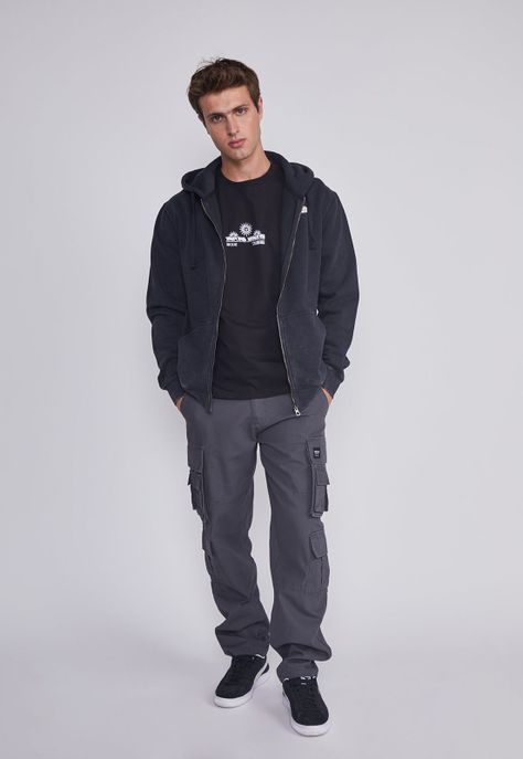 Pantalon Hombre Multicargo Azul Sioux-4