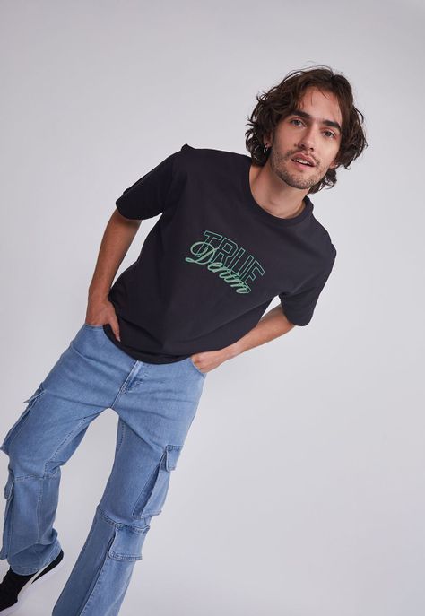 Polera Hombre Negro True Denim Sioux-1
