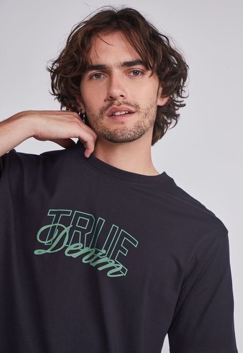 Polera Hombre Negro True Denim Sioux-2