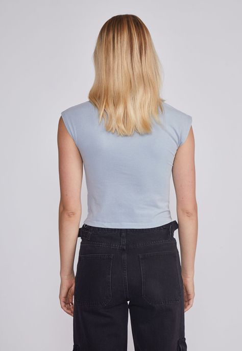 Polera Mujer Lavado Tachas Gris Sioux-3