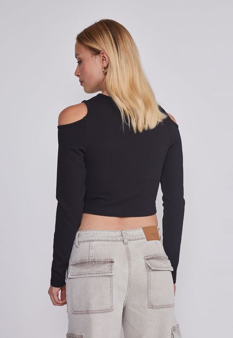 Polera Mujer Hombros Negro Sioux-3