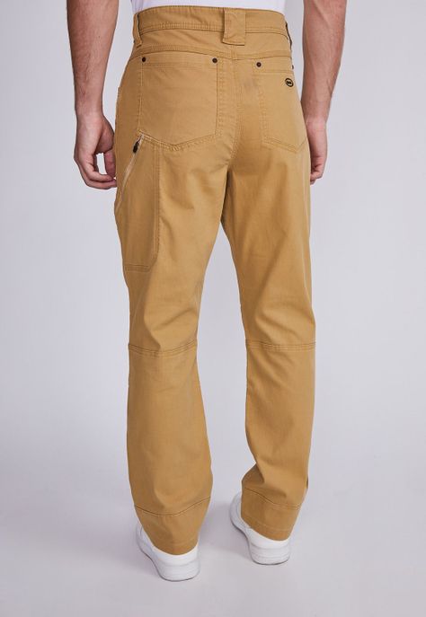 Pantalón Hombre Beige Elasticado Recto Sioux-2