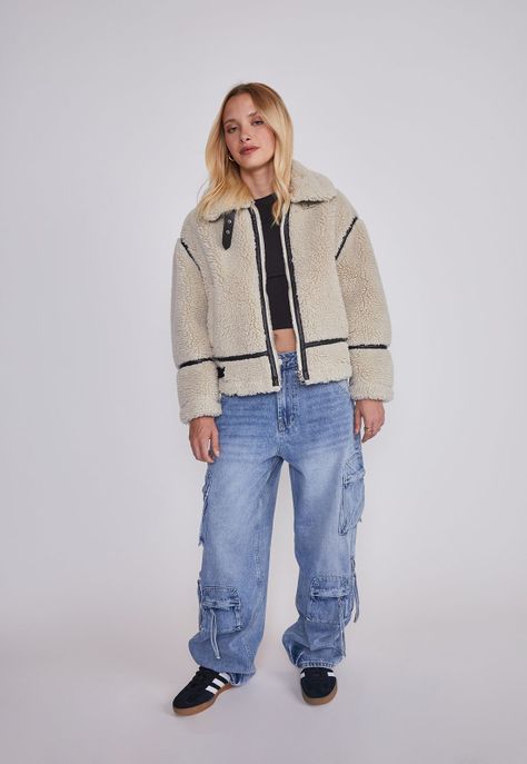 Chaqueta Mujer Efecto Piel Crudo Sioux-4
