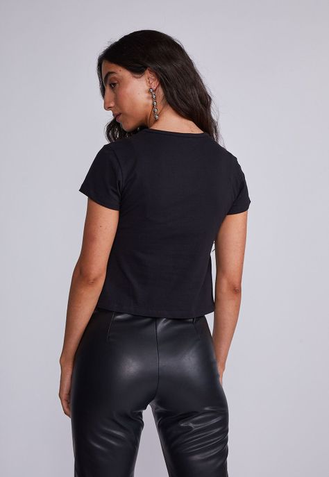 Polera Mujer Negro Psychic Readings Sioux-2