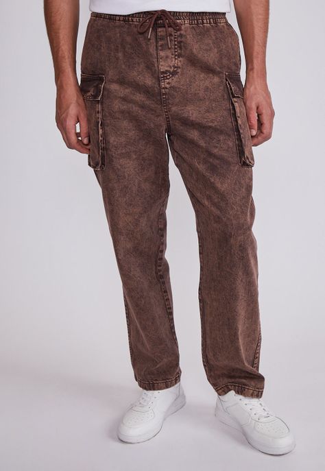Pantalón Hombre Café Pretina Elasticada Sioux-0