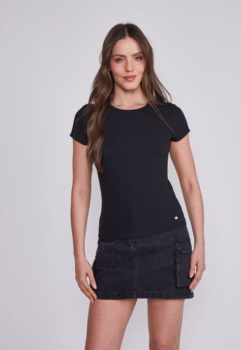 Polera Mujer Negro Tipo Peto Sioux-0
