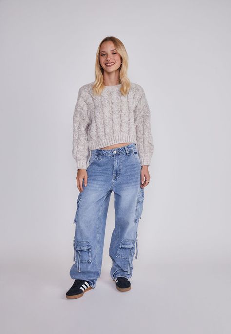Sweater Mujer Trenzas Beige Sioux-4