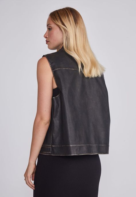 Chaqueta Mujer Lavado Negro Sioux-3