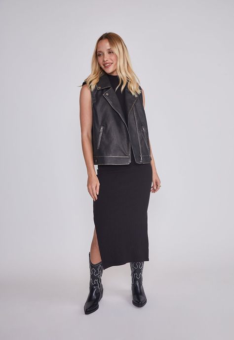 Chaqueta Mujer Lavado Negro Sioux-4