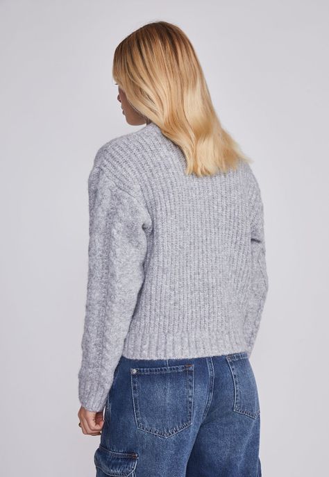 Sweater Mujer Trenzas Gris Sioux-2