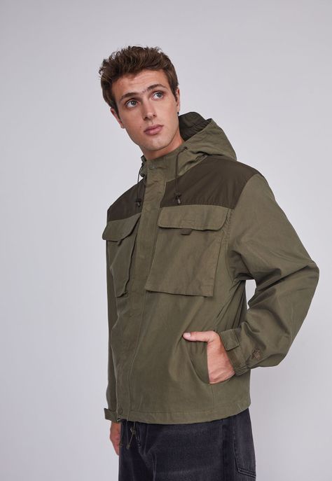 Cortaviento Hombre Con Cierre Verde Sioux-0
