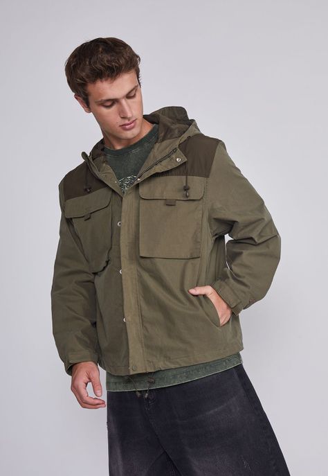Cortaviento Hombre Con Cierre Verde Sioux-2