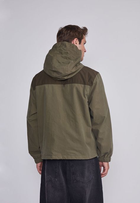 Cortaviento Hombre Con Cierre Verde Sioux-3