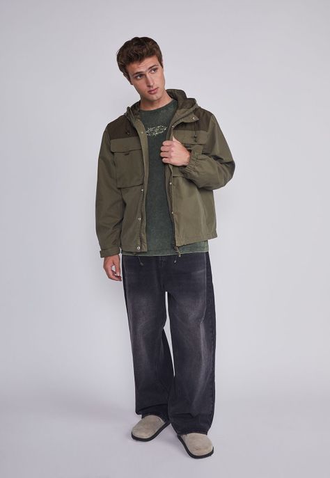 Cortaviento Hombre Con Cierre Verde Sioux-4
