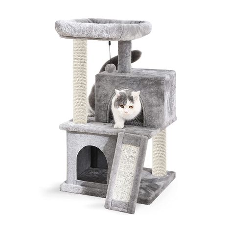 Rascador Casa de Gato Color Gris Modelo CAT756-0