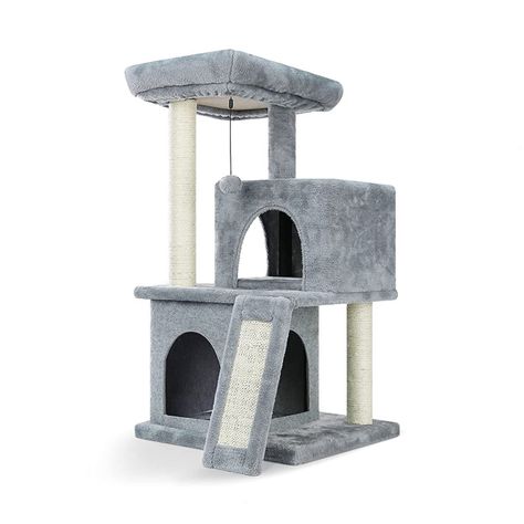 Rascador Casa de Gato Color Gris Modelo CAT756-4