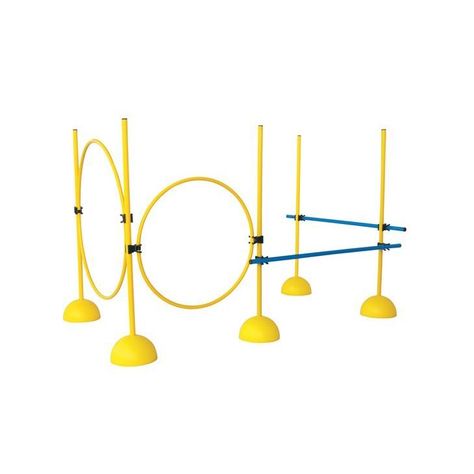 Circuito de agilidad – 7 vallas con base + 2 aros + clips – MK-860-2-0