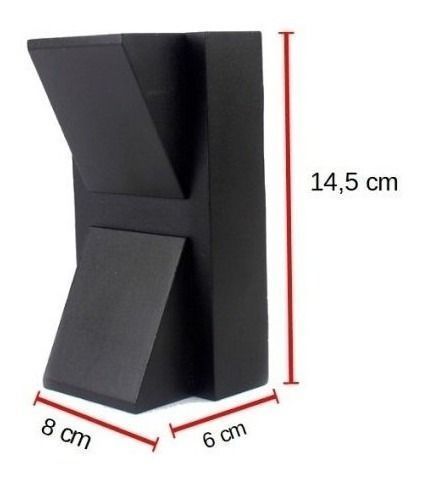 Apliqué Muro Bidireccional Negro 2x5w 3000k Luz Cálida Ip54-2
