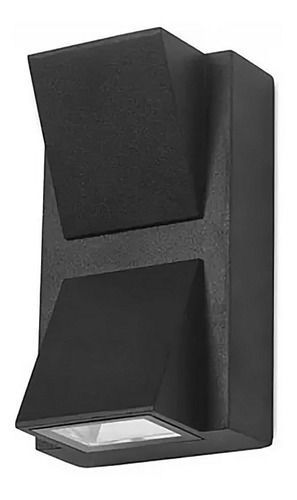 Apliqué Muro Bidireccional Negro 2x5w 3000k Luz Cálida Ip54-0