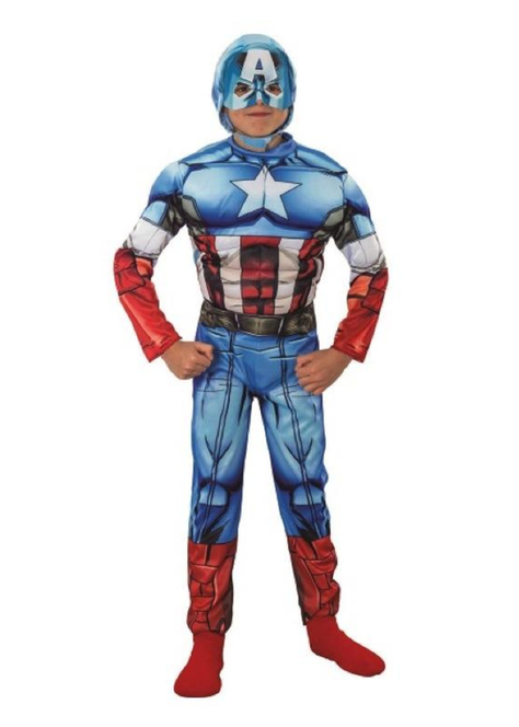 Disfraz Assemble Capitan America C/Musculos-0