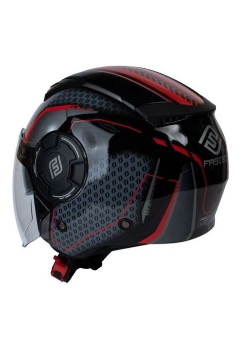 Casco Moto Abierto Faseed Matt Red Jyh-1