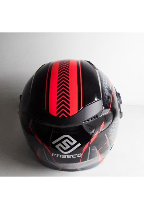 Casco Moto Abierto Faseed Matt Red Jyh-3