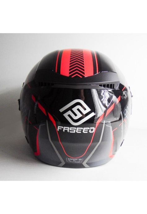 Casco Moto Abierto Faseed Matt Red Jyh-4
