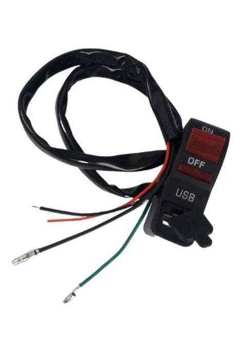 Botón Switch On/off Con Usb Para Moto Para Manubrio (22mm)-2