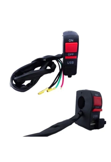 Botón Switch On/off Con Usb Para Moto Para Manubrio (22mm)-8