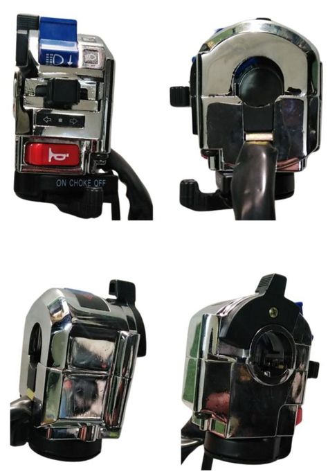 Set De Comandos Para Chopper Cromados 22 Mm-5