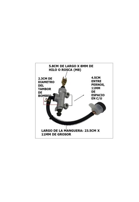 Bomba De Freno Trasera Universal Para Moto-1