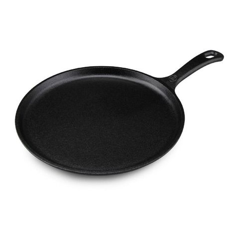 Plancha Wh/ Redonda Curada De Hierro Fundido 26.5 Cm-0