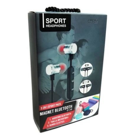 Audifono Zuena/ 3 En 1 Sport Magnet Bt In Ear Silver-1