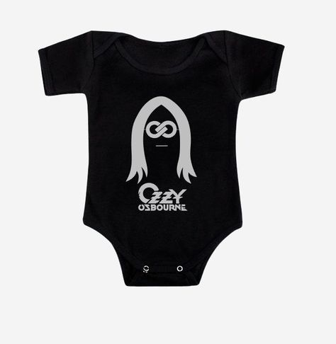 Body Bebé Ozzy Osbourne Rock Baby Infantil Black Sabbath Negro-0