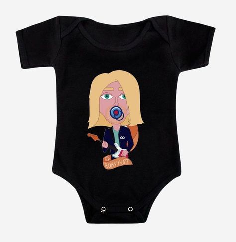 Body Bebé Rockero Kurt Cobain Banda Rock Infinity Nirvana-0