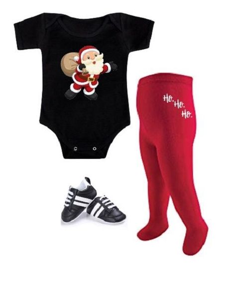 Conjunto Bebé Navidad Viejito Pascuero Santa Claus Tierno-0