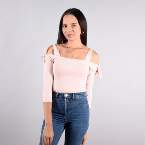 Body Manga Tres Cuartos Mujer Poliéster OB Palo Rosa S-0