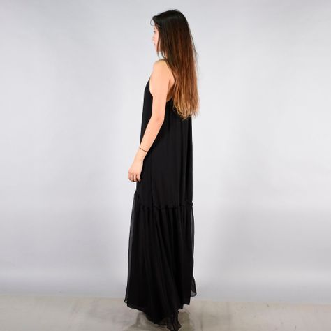 Vestido Largo Mujer Poliéster OB Negro L-2