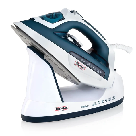 Plancha Thomas Th-7355 Cerámica Color Azul-5