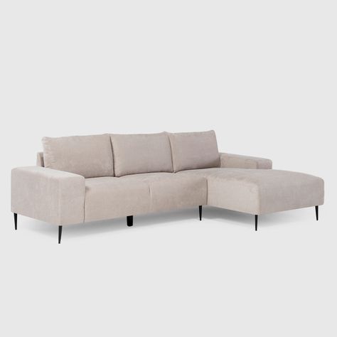Sofá Seccional Derecho Moderno Beige Castelo KM2315RIV-0